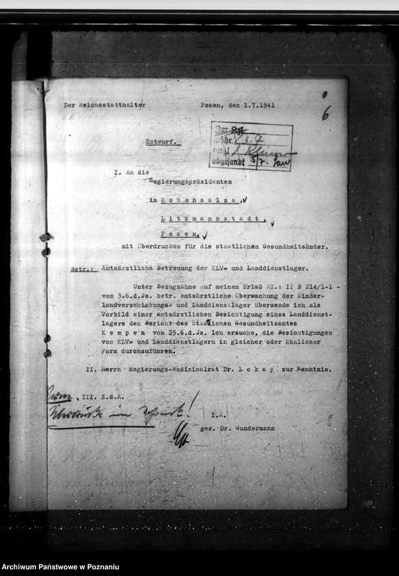 Obraz 11 z jednostki "Amtsätrztliche Überwachung der K. L. V. - und Landdienstalager, Hitlerjungendlager"