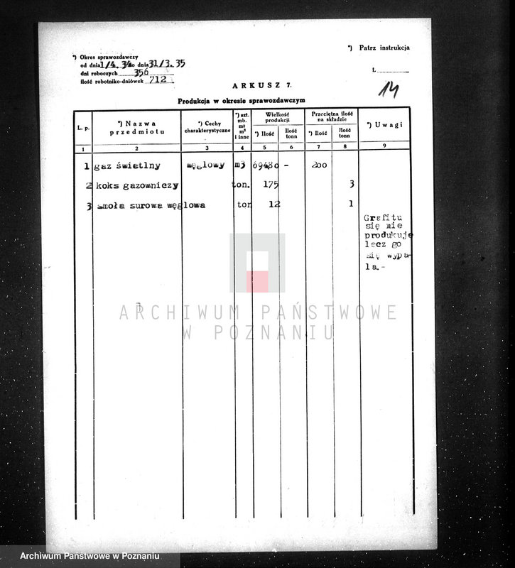 Obraz 18 z jednostki "Kwestionariusz gazowni miejskiej w Lwówku pow. nowotomyski"
