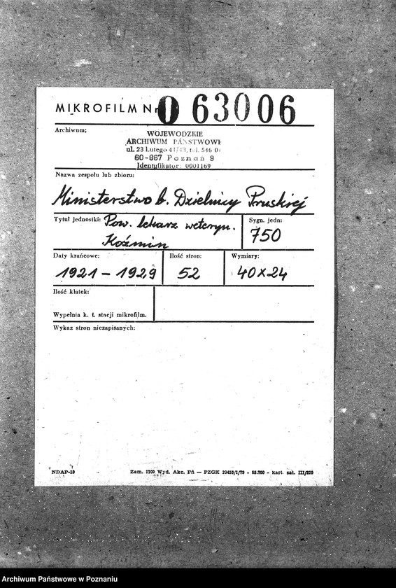 Obraz 2 z jednostki "Pow. lekarz Weterynaryjny Koźmin"