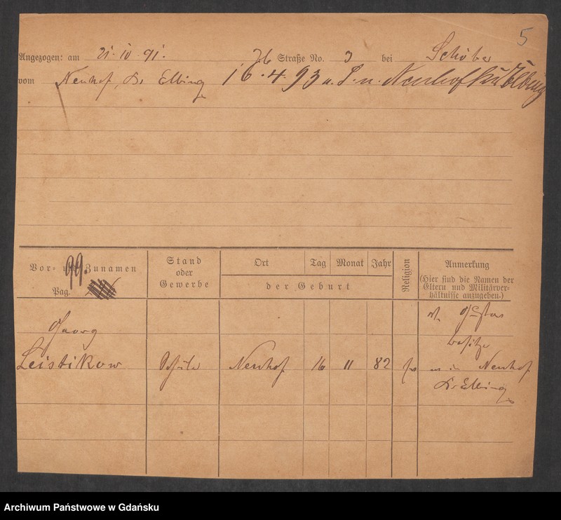 image.from.unit.number "Karty meldunkowe: Leistico - Lemke Ernst"