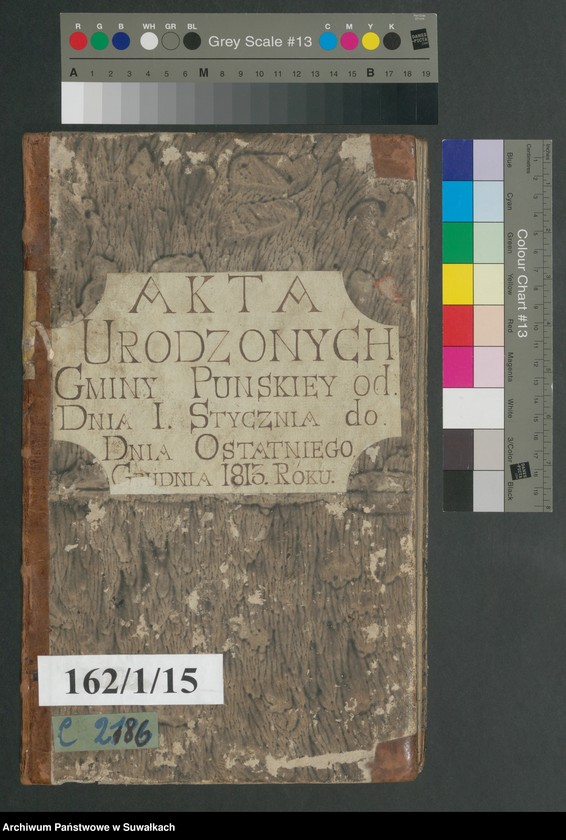 image.from.unit.number "Akta urodzonych gminy puńskiey od 1-go stycznia do dnia ostatniego grudnia 1813 roku."