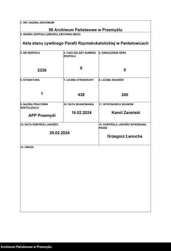 image.from.unit.number "Księga urodzeń, małżeństw, zgonów miejscowości Łopuszka Wielka"