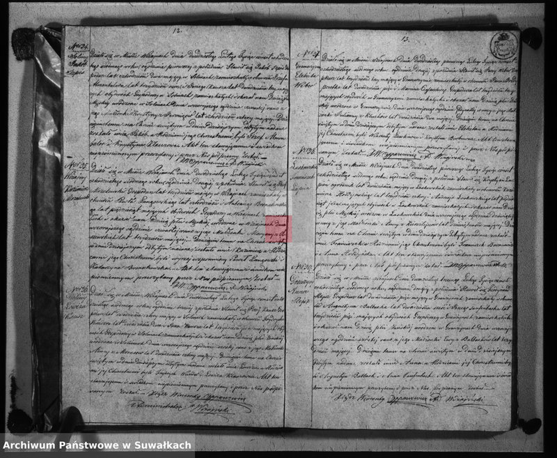 image.from.unit.number "Duplikat urodzonych, zaślubionych i umarłych parafij katolickiej wiżajńskiej na rok 1847"