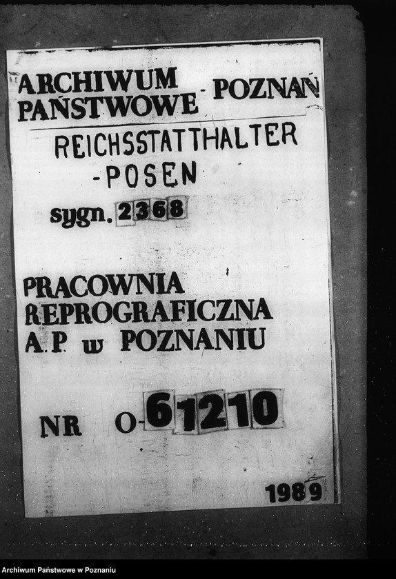 Obraz 1 z jednostki "Historische Gesellschaft Posen. Polnische Stiftungen für wissenschaftliche Zwecke"