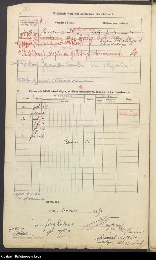 image.from.unit.number "Księga inwentarzowa nieruchomości m. Łodzi ul. Joselewicza"