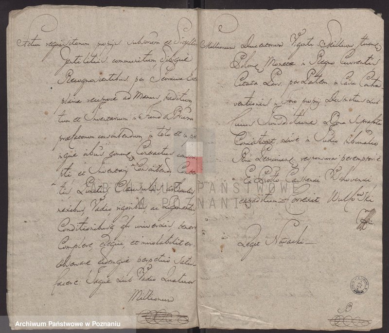 Obraz 7 z jednostki "Rafał Leszczyński, wojewoda łęczycki, starosta generalny Wielkopolski, starosta odolanowski nadaje Kasprowi Gotfrydowi Ditrychowi mieszczaninowi leszczyńskiemu określone bliżej grunta i plac"