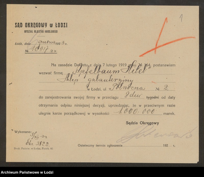 Obraz 3 z jednostki "Hitel Apfelbaum – sklep galanteryjny"