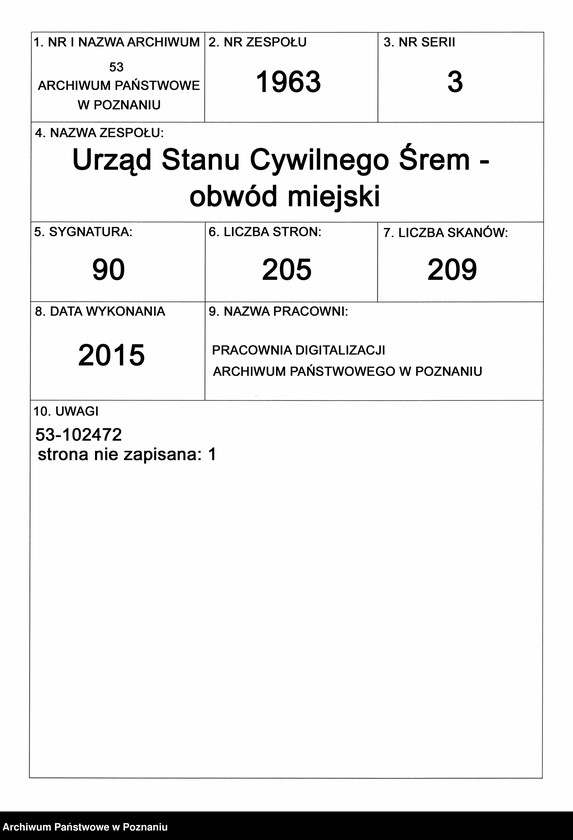 Obraz 1 z jednostki "Księga małżeństw"