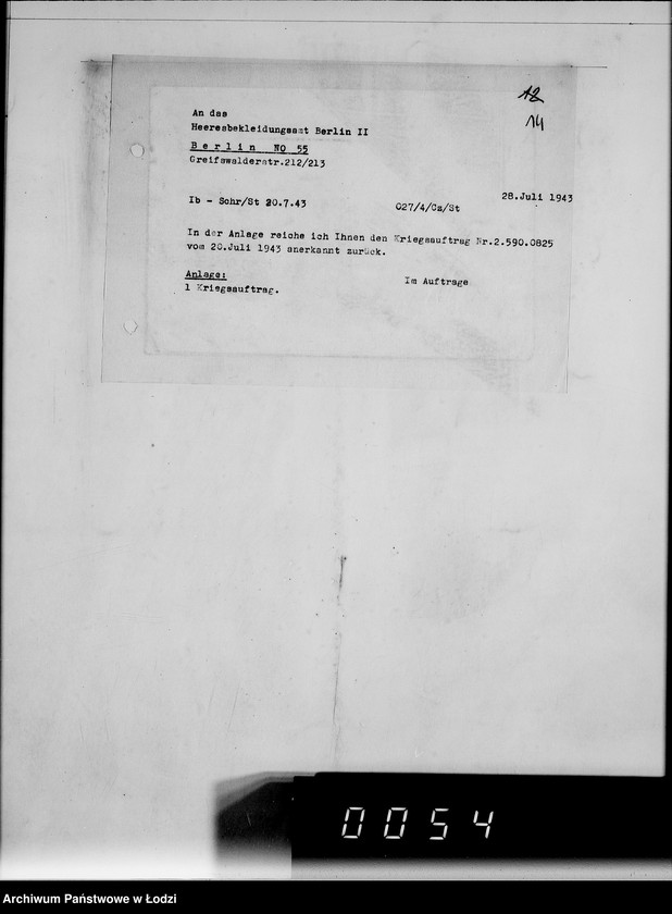 Obraz 18 z jednostki "Auftrag R.71/43 H BA.L L