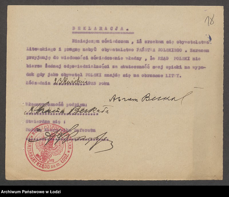 Obraz 20 z jednostki "Nadanie obywatelstwa Nr 18-757, 1-55"