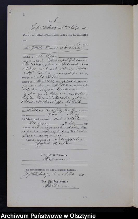 image.from.unit.number "Sterbe-Neben-Register Nr 1 - 33"