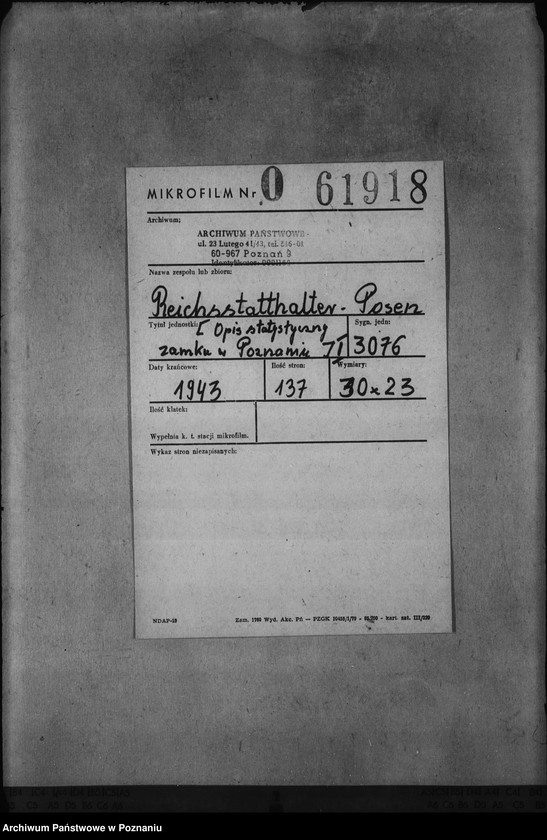 Obraz 2 z jednostki "Opis statyczny zamku w Poznaniu - I"