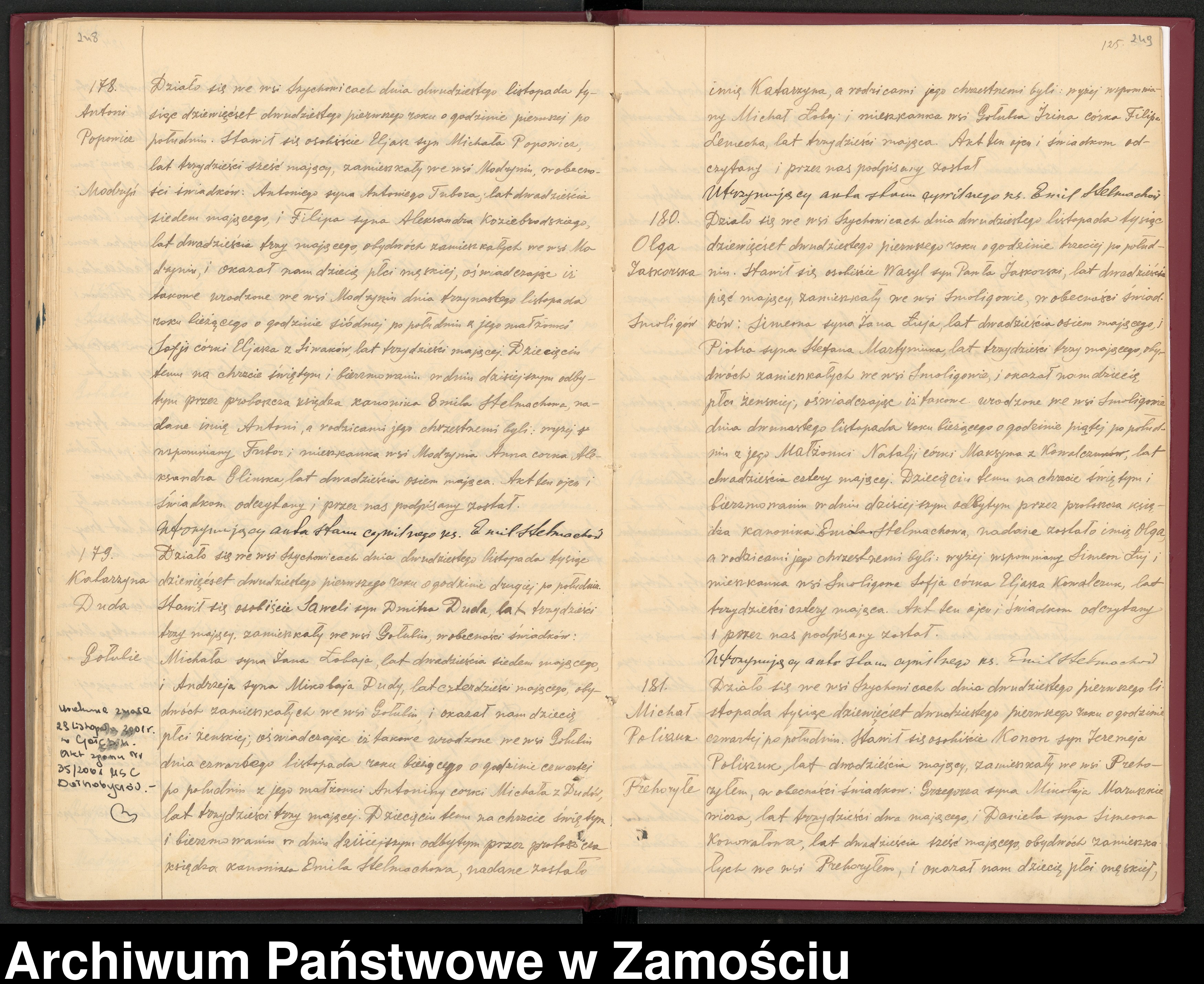 Skan z jednostki: Akta urodzeń
