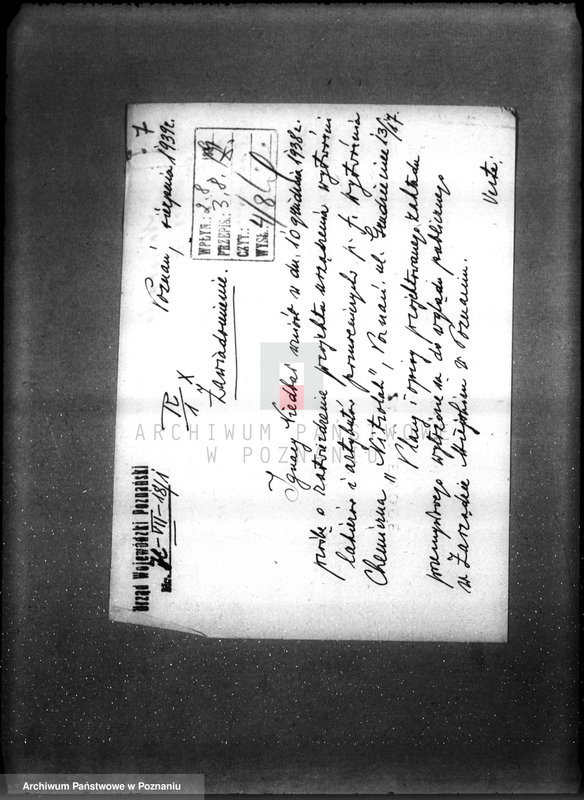 Obraz 11 z jednostki "Wytwórnia chemiczna Nitrolak w Poznaniu /zatwierdzenie projektu urządzania/"