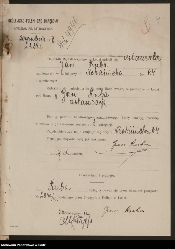 Obraz 6 z jednostki "Jan Łuba- restauracja"