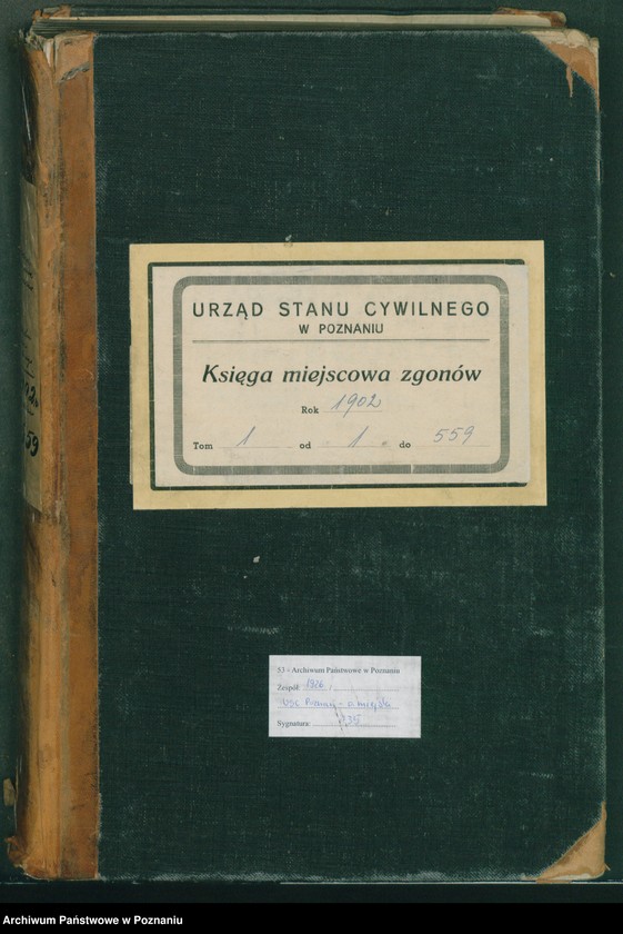 Obraz 2 z jednostki "Księga miejscowa zgonów t. I"