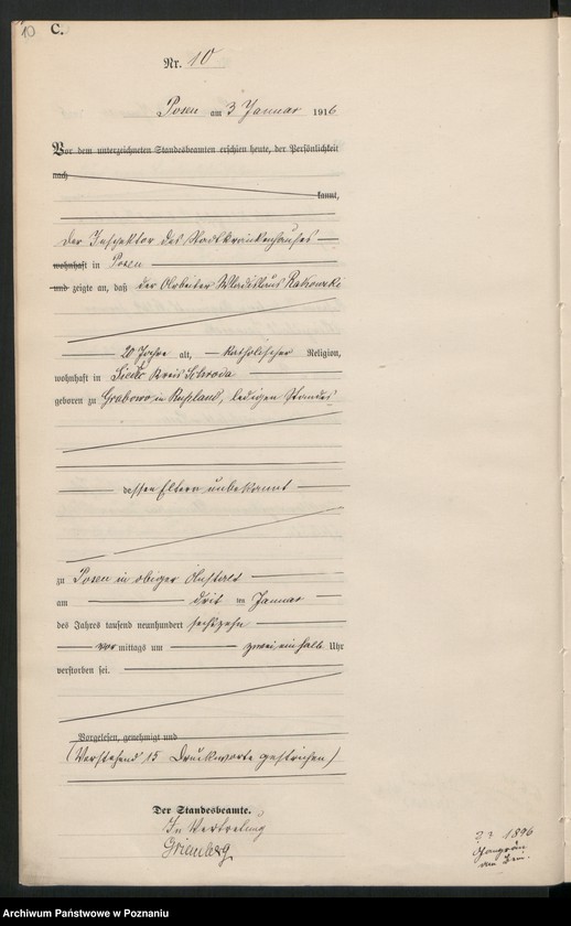 Obraz 12 z jednostki "Księga miejscowa zgonów tom I [Rejestr główny zgonów]"