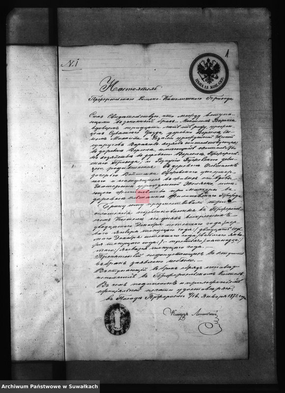 Obraz 5 z jednostki "Kniga Svidetelstv ob ogłašenjach Fiilipovskago Rimsko - Katoličeskago Prichoda za 1871 god"