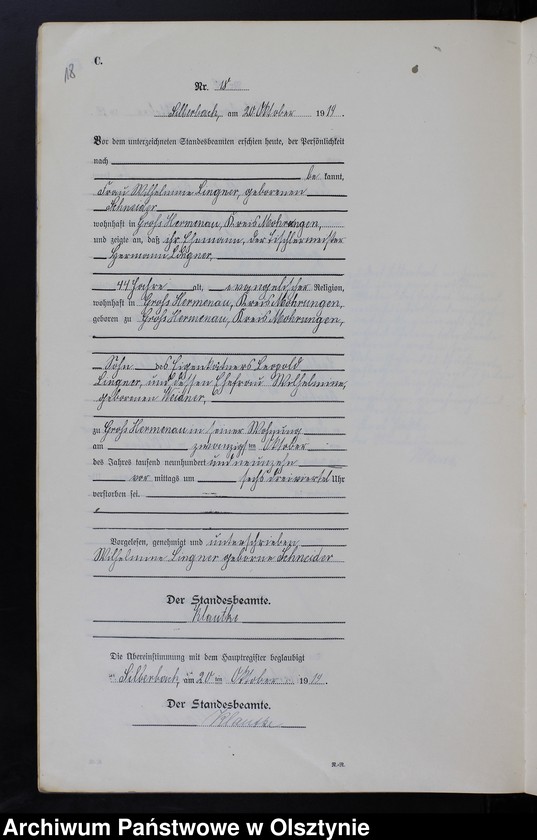 image.from.unit.number "Sterbe-Neben-Register Nr 1 - 26"