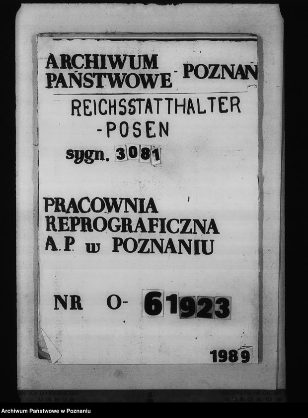 Obraz 1 z jednostki "Schlossumbau in Posen. Kostenanschläge"