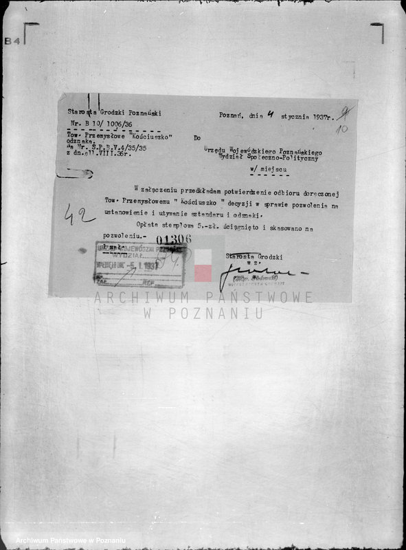 Obraz 14 z jednostki "/Towarzystwo Przemysłowe,,Kościuszko"/ w Poznaniu"