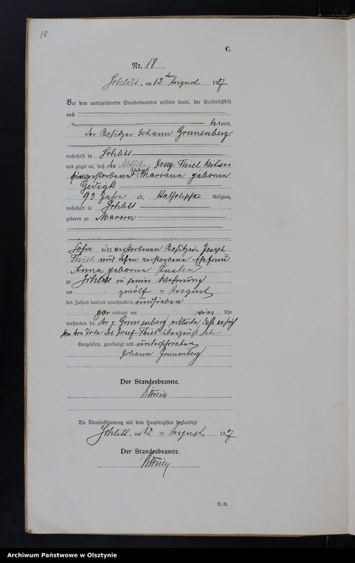 image.from.unit.number "Sterbe-Neben-Register Nr 1 - 22"
