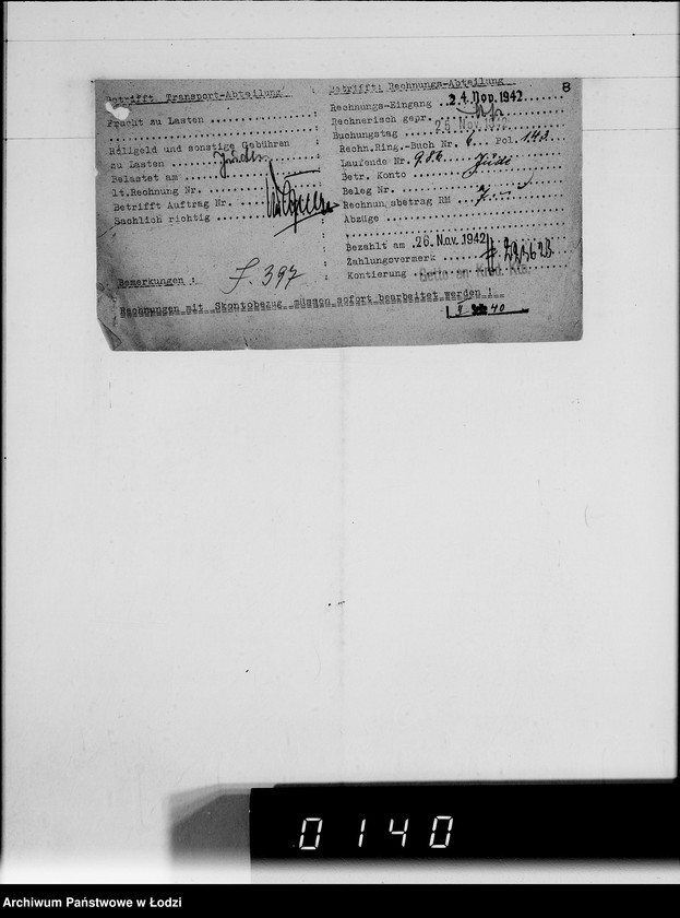 Obraz 12 z jednostki "Diverse I-M.Rechnungen [za dostawy towarów dla Getta]"