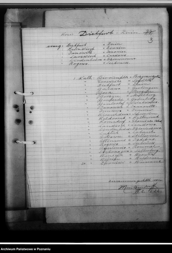 image.from.unit.number "Kreissippenamt Dietfurt [Żnin, wykazy ksiąg ewangelickich i katolickich]"