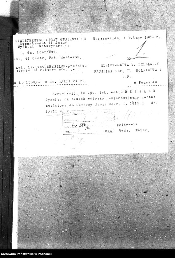 Obraz 5 z jednostki "Pow. lekarz Weterynaryjny Chojnice"