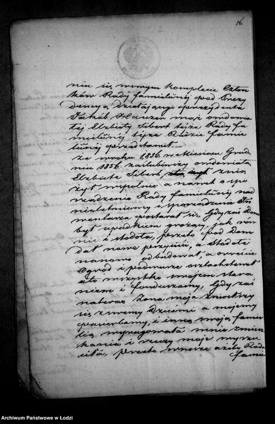 Obraz 19 z jednostki "Akta tyczące się ustanowienia opieki nad nieletnimi po zmarłym Janie Sibert"