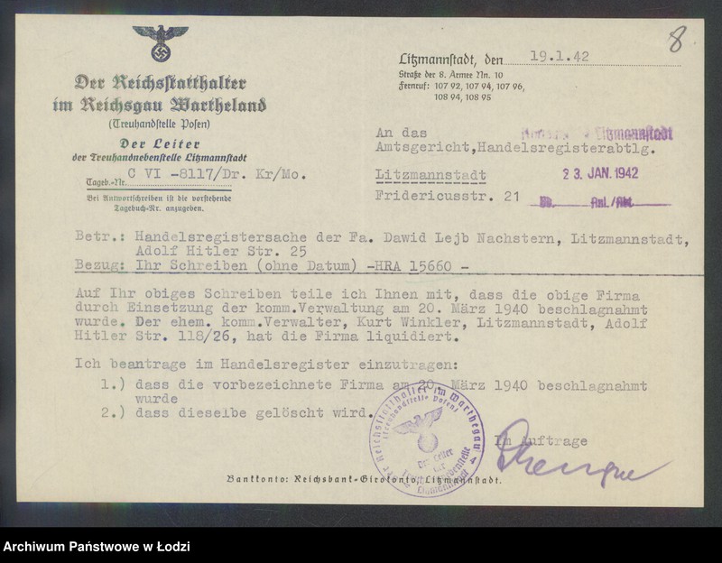 Obraz 10 z jednostki "Dawid Lajb Nachsztern- wyrób kapeluszy"