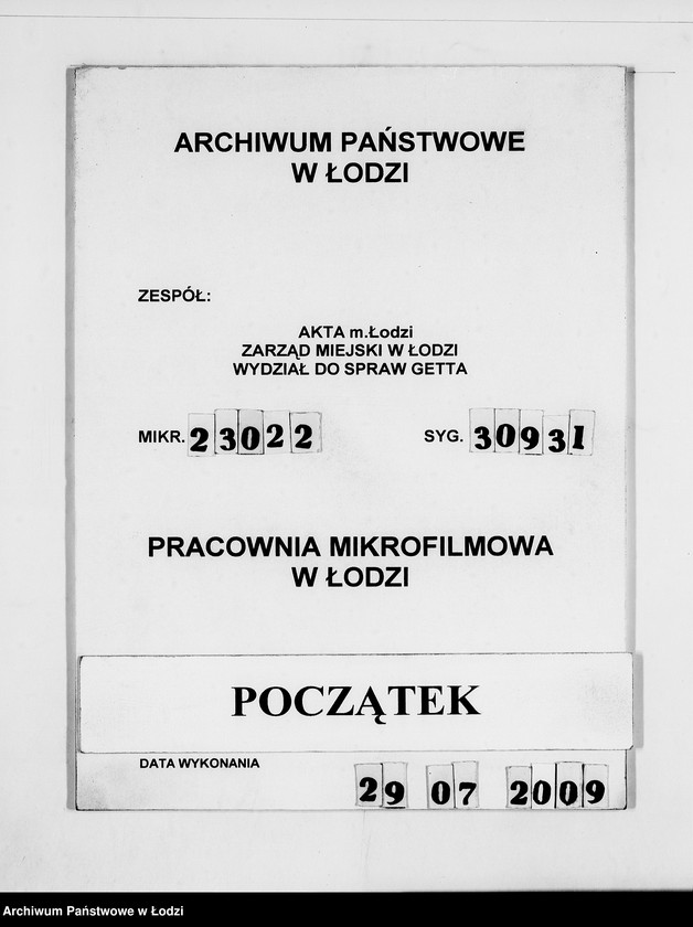 Obraz 1 z jednostki "Heeresbekleidungsamt Posen.Kriegsauftrag s.1/2"