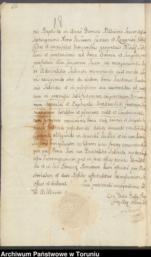 image.from.unit.number "Kretkowscy [Jan, Władysław i Zygmunt] - akta procesowe w sprawach rodzinnych, umowy małżeńskie"