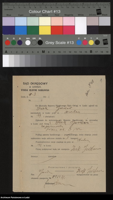 Obraz 3 z jednostki "Icek Jordan- prowadzenie zakładu zegarmistrzowskiego"