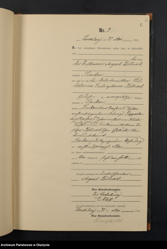 image.from.unit.number "Sterbe-Neben-Register Nr 1 - 25"