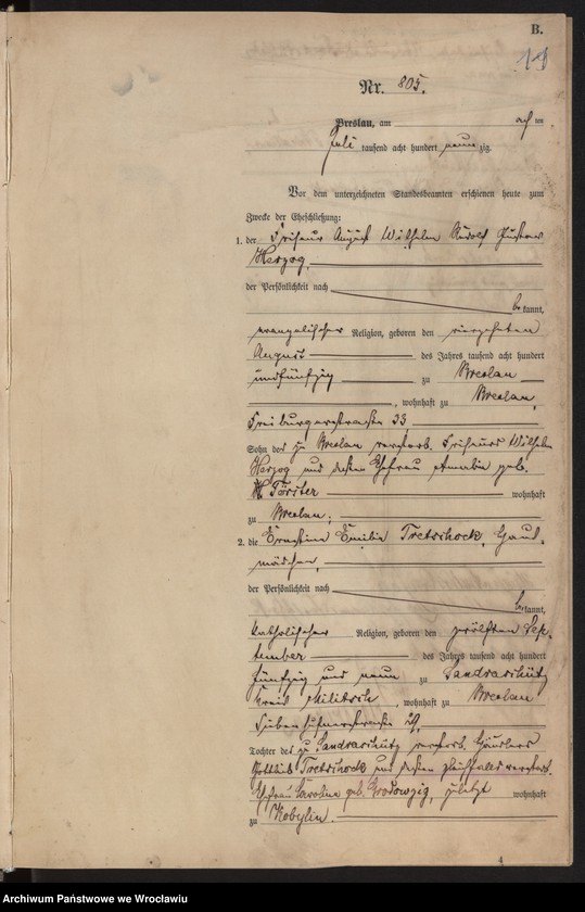 image.from.unit.number "Heiraths-Haupt-Register Breslau II 1890 Band 5"