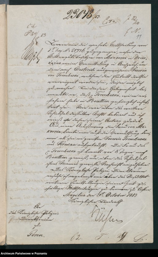 Obraz 17 z jednostki "A. betr. den österreichischen Untertan Seweryn von Trembicki"