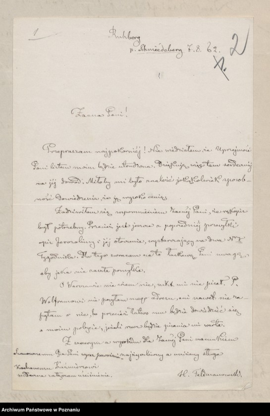 Obraz 6 z jednostki "A. betr. Redakteur Hieronimus Feldmanowski"