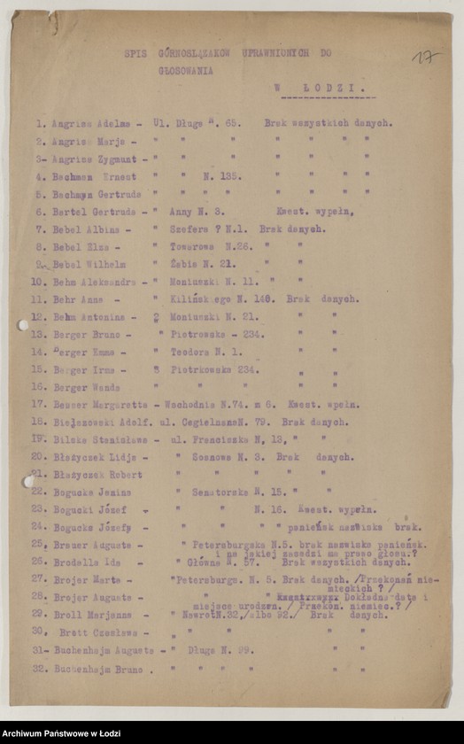 Obraz 19 z jednostki "Spis Górnoślązaków"