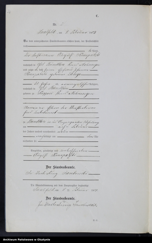image.from.unit.number "Sterbe-Neben-Register Nr 1 - 26"