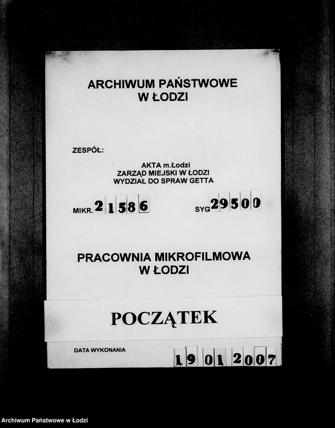 Obraz 1 z jednostki "J.721-740 [Wnioski Żydów z Getta o zwrot należności za dostarczony towar]"
