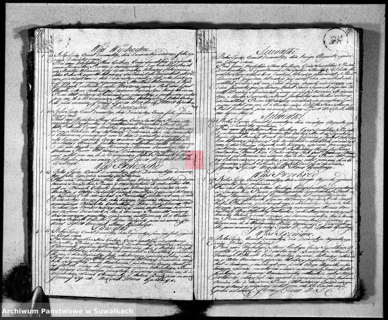 image.from.unit.number "Księga aktu umarłych gminy suwalskiey, powiatu dąbrowskiego w departamencie łomżyńskim od dnia 1 maja 1813 po 1 maja 1814"