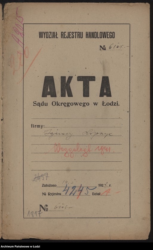 Obraz 2 z jednostki "Ignacy Lipszyc – sprzedaż towarów wełnianych"