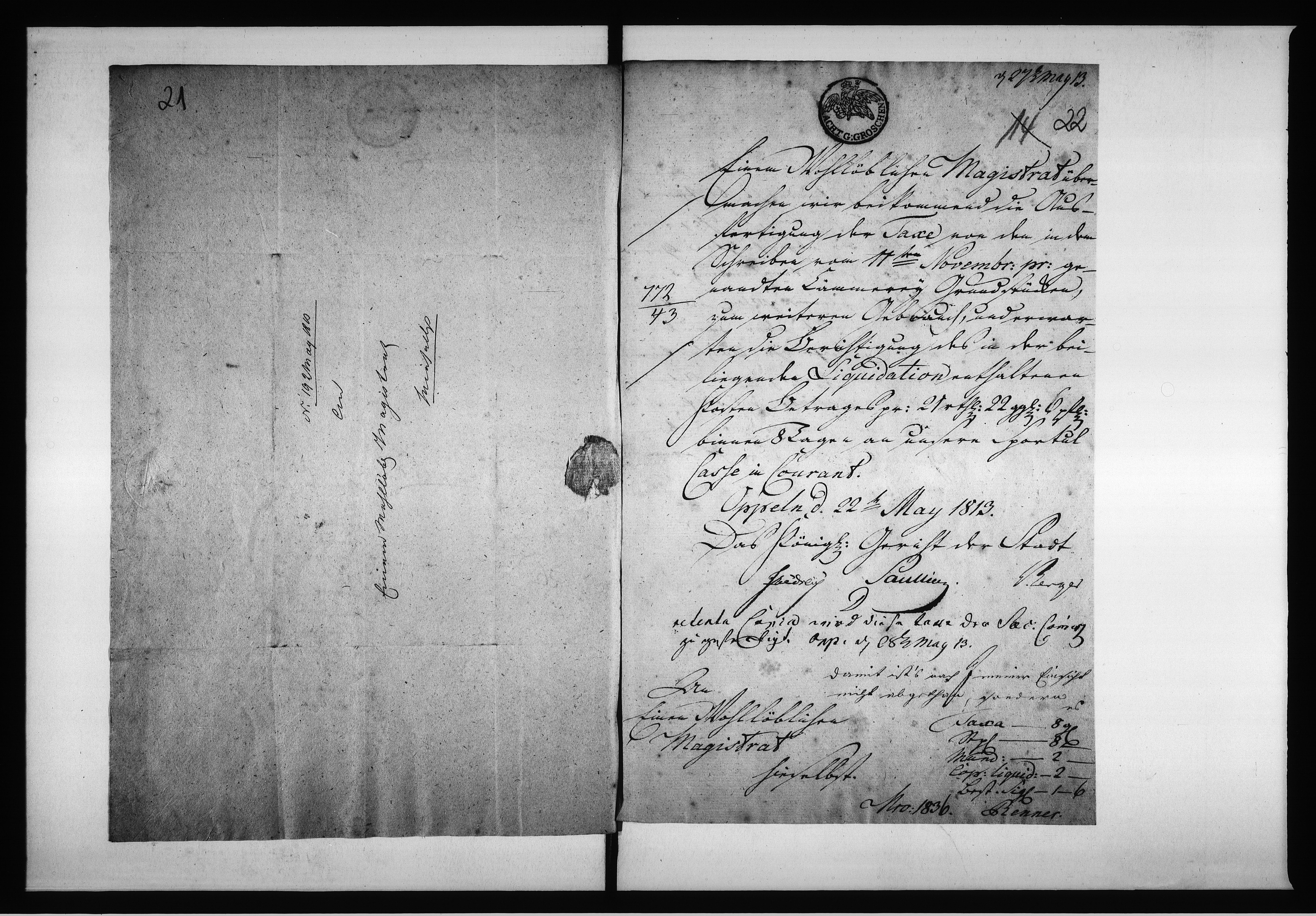 Obraz 19 z jednostki "Acta von Abschätzung der Cämmerey Aecker Vol. I anno 1812 bis [1813]"