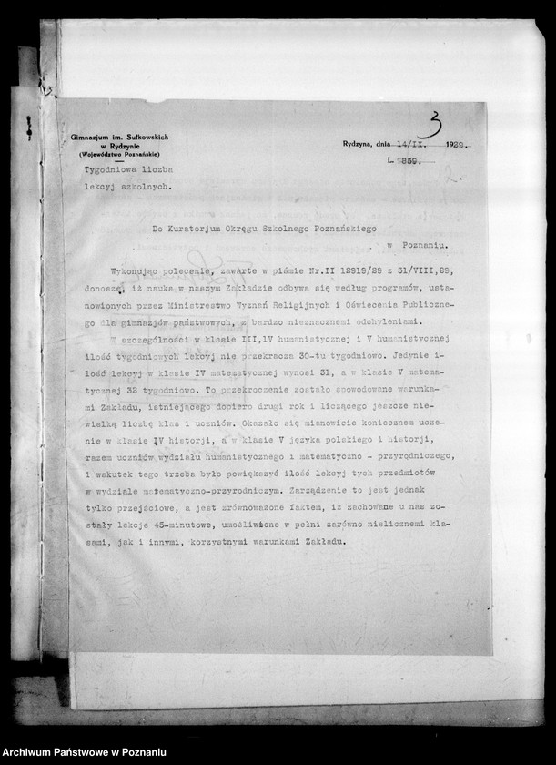 Obraz 7 z jednostki "Prywatne Gimnazjum imienia Sułkowskich- Rydzyna"