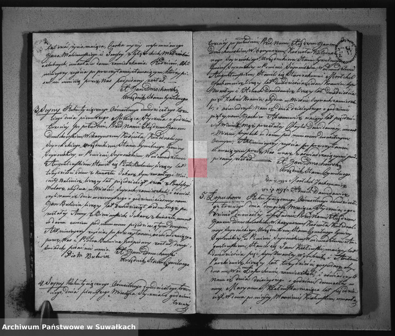 image.from.unit.number "Akta zmarłych gminy seyneńskiey w roku 1823."