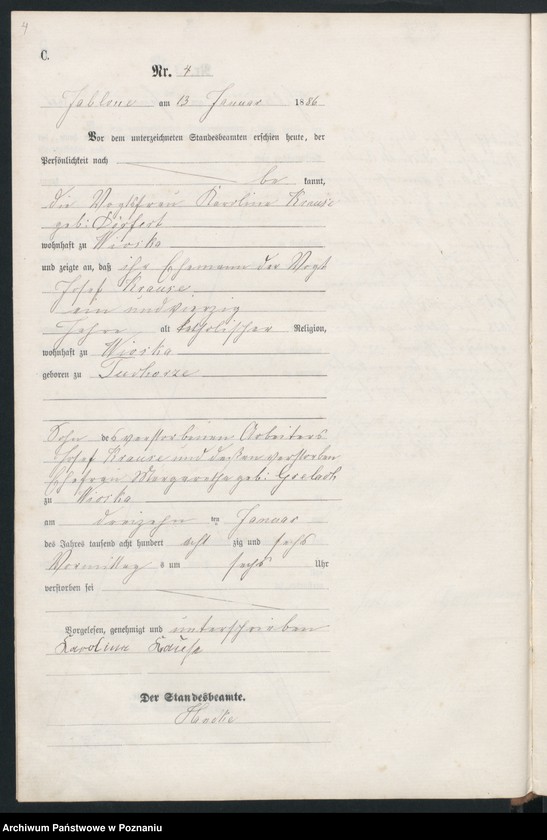 Obraz 7 z jednostki "Księga zgonów"