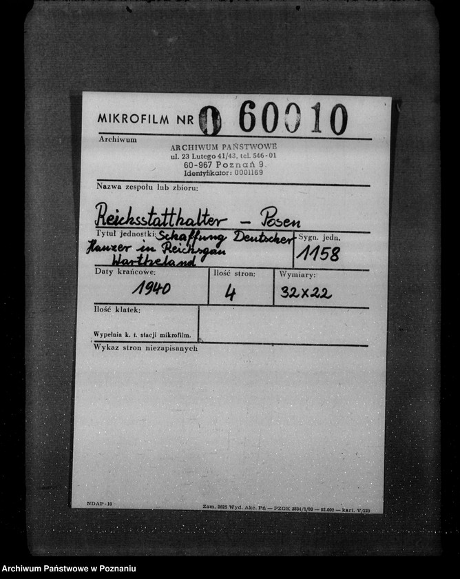 Obraz 2 z jednostki "Schaffung Deutscher Häuser im Reichsgau Wartheland"