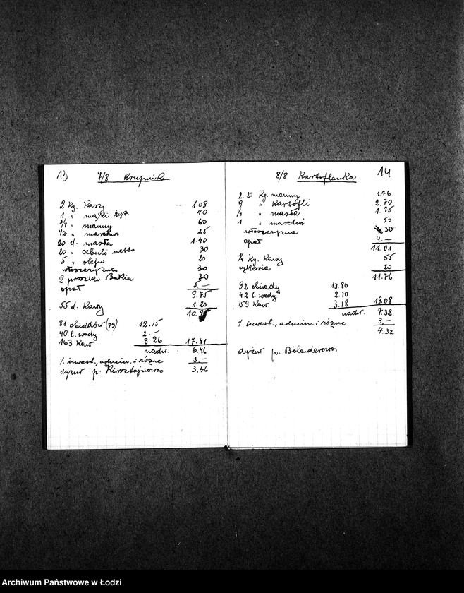 Obraz 16 z jednostki "[Kuchnia nr 93, przy ul. Pałacowa 5. Działalność kuchni, personel, konsumenci, kontrole]"