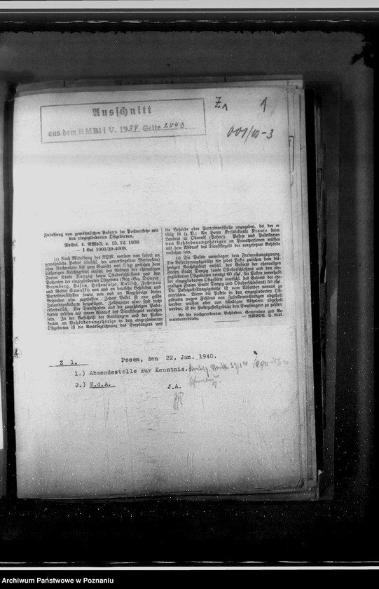 Obraz 5 z jednostki "Verkehr mit der Reichspost- allgemein"